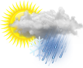 Averses de pluie et neige mêlées
